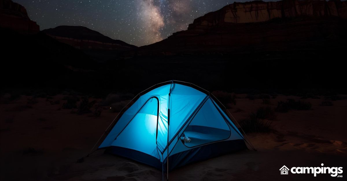 Équipement de camping adapté aux conditions marocaines
