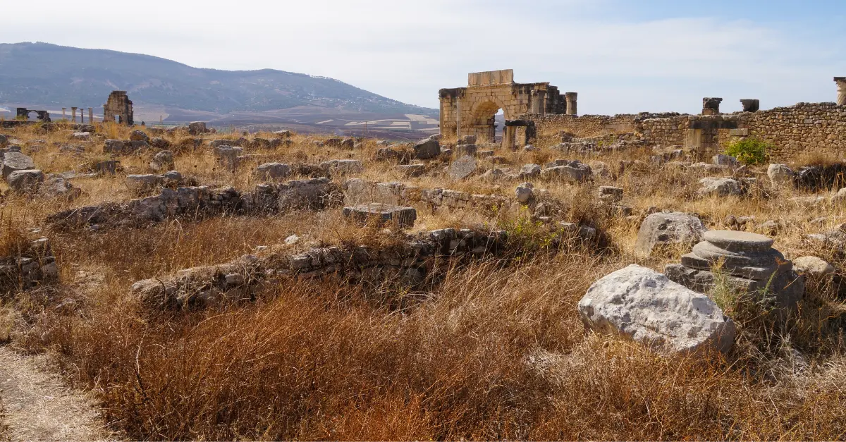 Ruines romaines de Volubilis au Maroc