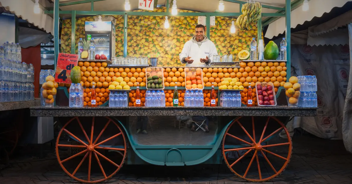 jus d'orange frais marocain